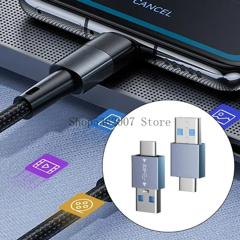 2pcs Portable Type C в USB 3.1 ATG -адаптер Прямая зарядка для зарядки головки для легкого подключения к устройству и зарядки