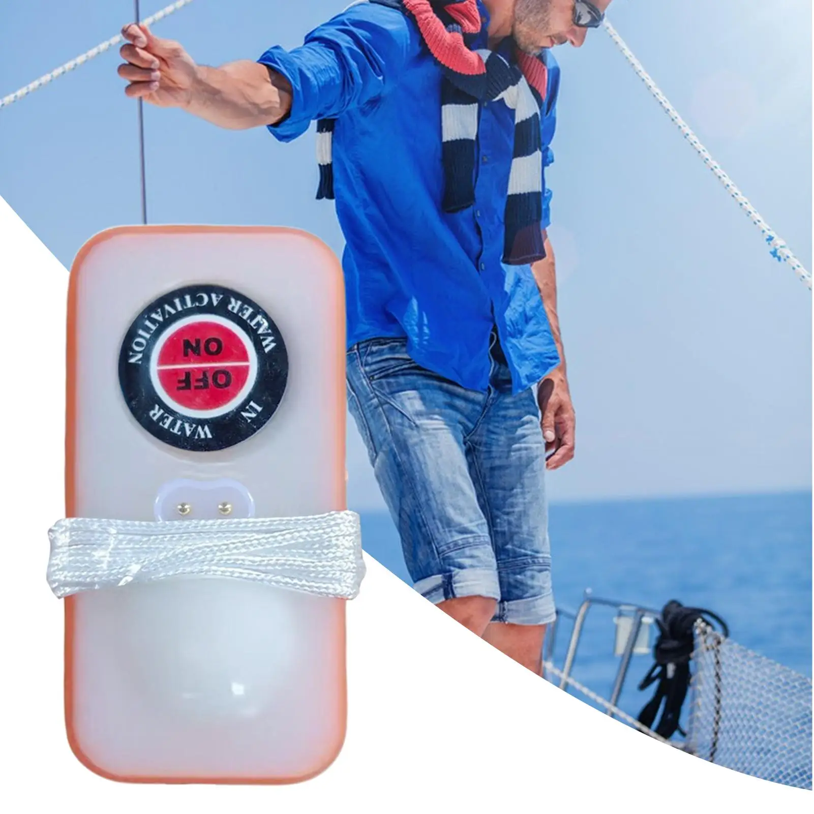 قوارب الحياة سترة المصابيح ضوء ABS المياه المنشط عالية الكثافة فائقة السطوع الحياة سترة المصابيح خفيفة الوزن الناجين محدد