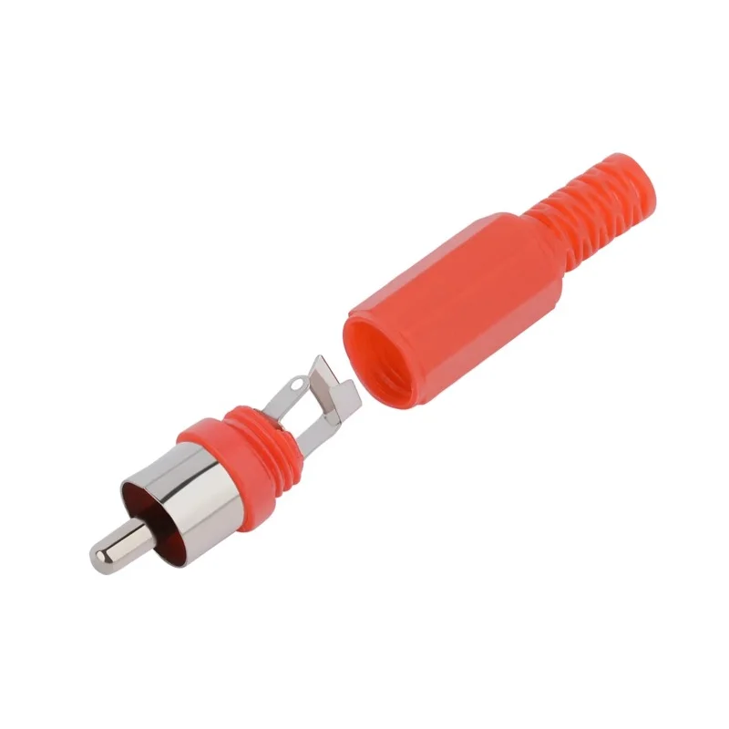 5/20/100/500PCS Plastic Lotus Audio and Video Head RCA Plug Male Welding Head AV Male Plug Lotus Plug Solder Connector