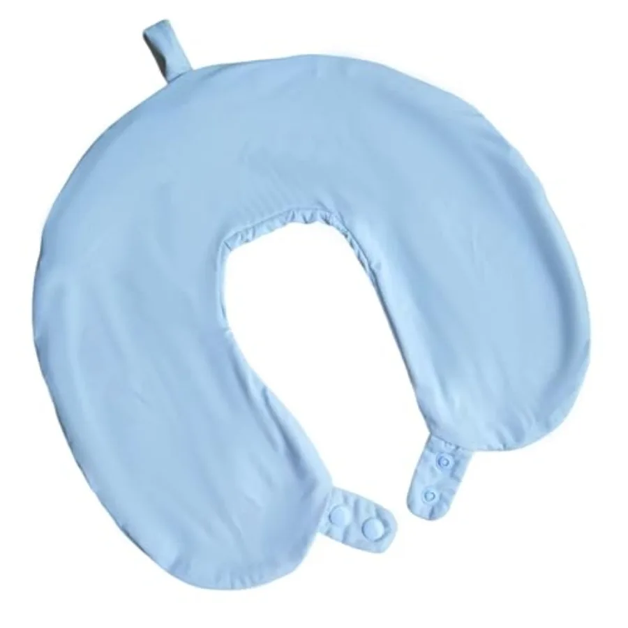 

Neck Pillow Cover Cooling Ice Silk Travel Pillowcase with Double Snap, Soft, Washable and Lightweight, Fits U-Shaped Travel Pil