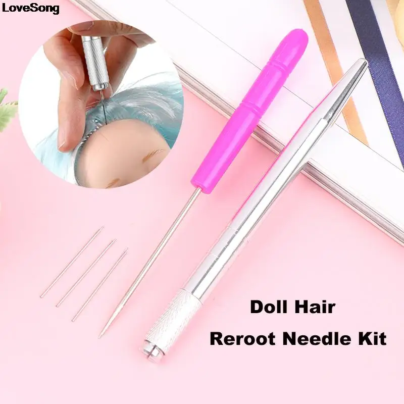 1set Doll Hair Reroot Needle Kit Repaint Baby Head Reborn Hair Rooting Tools Wig Making Supplies Accessories Set DIY Doll Tools