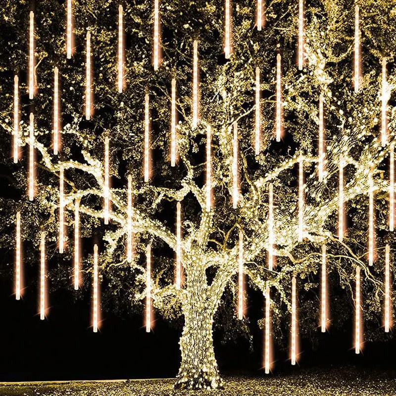 led meteor shower light tubos lampada decorativa de natal para o ano novo jardim arvore festa de casamento decoracao do feriado 30cm 50cm 01