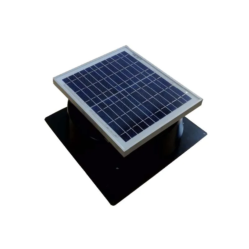 Solar Attic Exhaust Fan Roof Mounted Ventilator 660cfm for Mobile Toilet Greenhouse  Small Farm House Pet House 5 years warranty