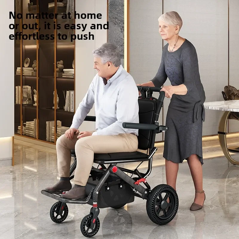 عربة تسوق محمولة تعمل بالدفع اليدوي لكبار السن، كرسي متحرك قابل للطي - مساعد سكوتر مع قدرة جلوس بعجلات صغيرة
