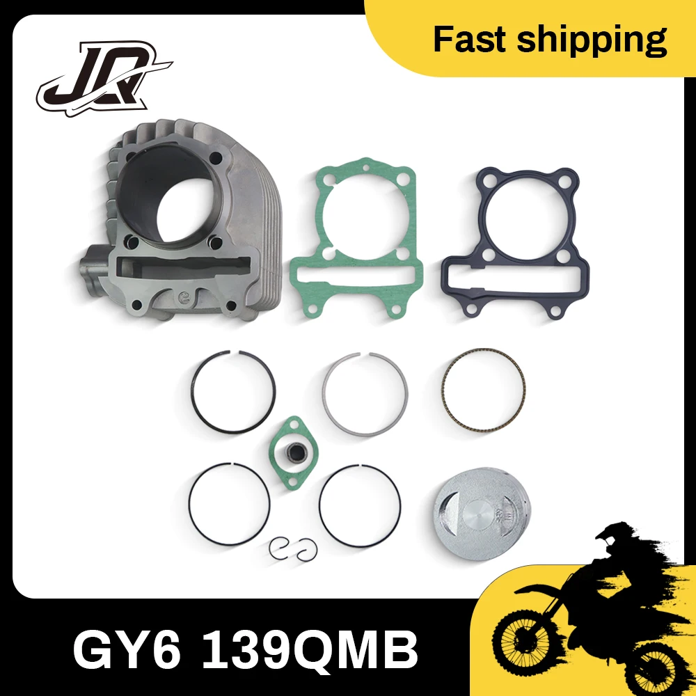 61mm Engine Cylinder Piston Gasket Kit Fit for GY6 139QMB 139QMA High Performance 4‑Stroke Scooter ATV Moped Replacement