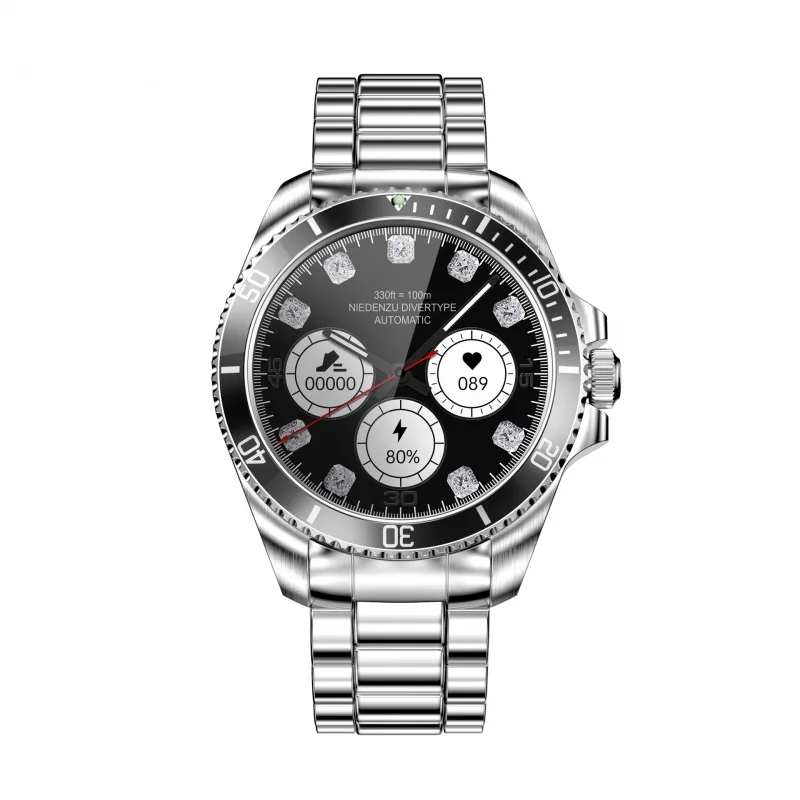 Трансграничные hotR1Сумные часы Bluetooth Вызов Сердечный ритм Кислород в крови Зеленый Submariner Внешний вид Мужские спортивные часы на открытом воздухе