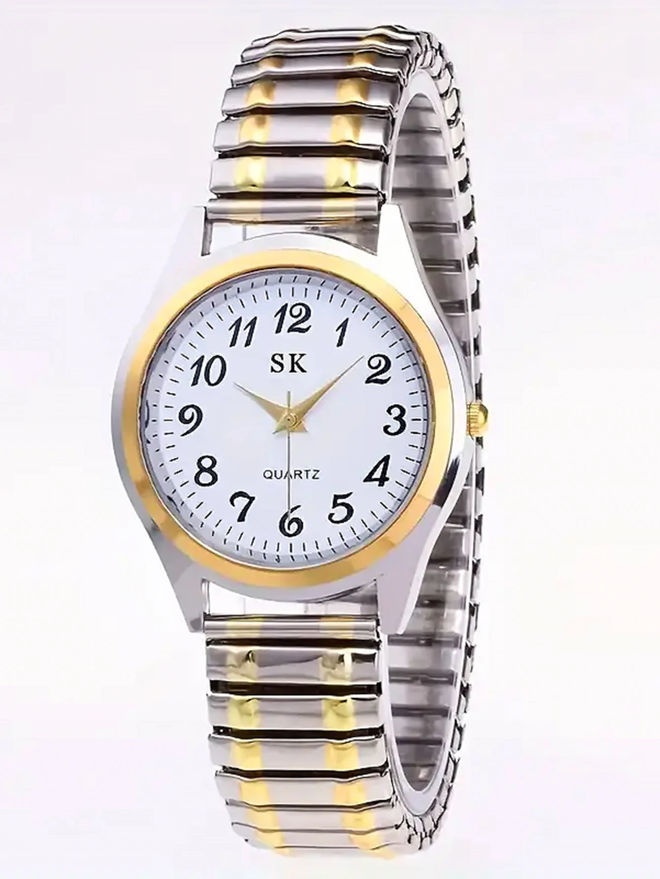 2 Elegant retro elastic quartz watches Classic Business fashion analog watches a gift for loved ones