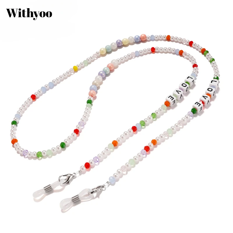 ROXI | Boho Sunglasses Chain Rice Beads LOVE Alphabet Eyewear Accessories Women Fashion Mask Chain New 2025