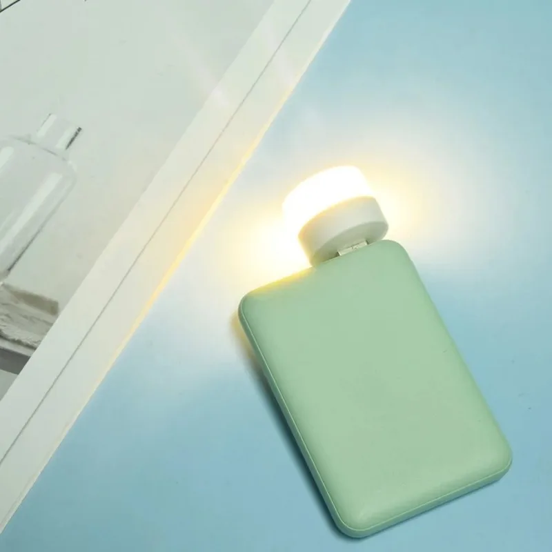 Small USB LED Night Plug Lamp Light Computer Mobile Power Charging Mini Book Lamps LED Eye Protection Square Reading Light