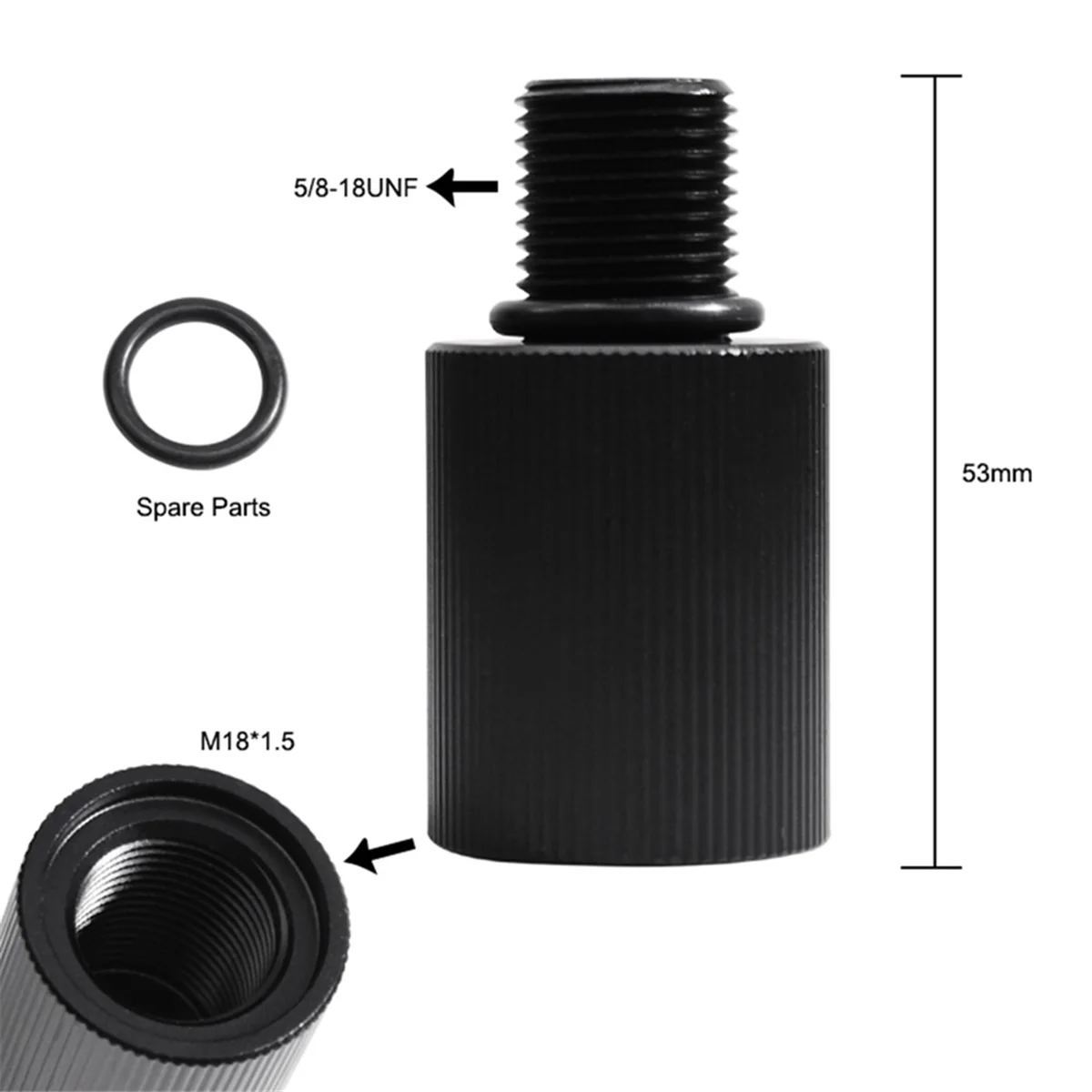 Portable Propane Tank Canister Regulator Adapter M18X1.5 to 5/8-18UNF Thread for Heaters, Burner, Cooker, Fire Pit Parts