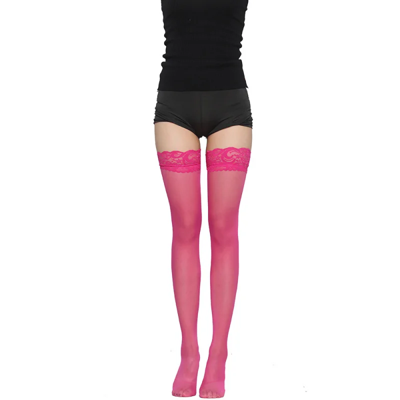 

Over--Knee Stockings Summer Suspender High Tube Ultra-Thin Anti-SnaginsFlesh-colored