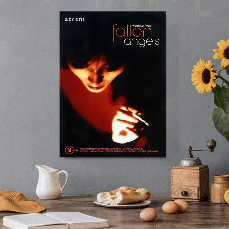 الكلاسيكية الرجعية جدار الفن الساقطة الملائكة (1995) وونغ كار واي سلسلة قماش الفيلم المشارك يطبع غرفة نوم المنزل غرفة المعيشة الديكور