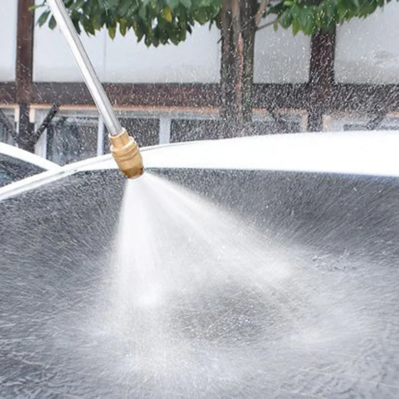 Boquilla de pulverización de agua para lavadora eléctrica, manguera de alta presión para limpieza de coche, varilla larga