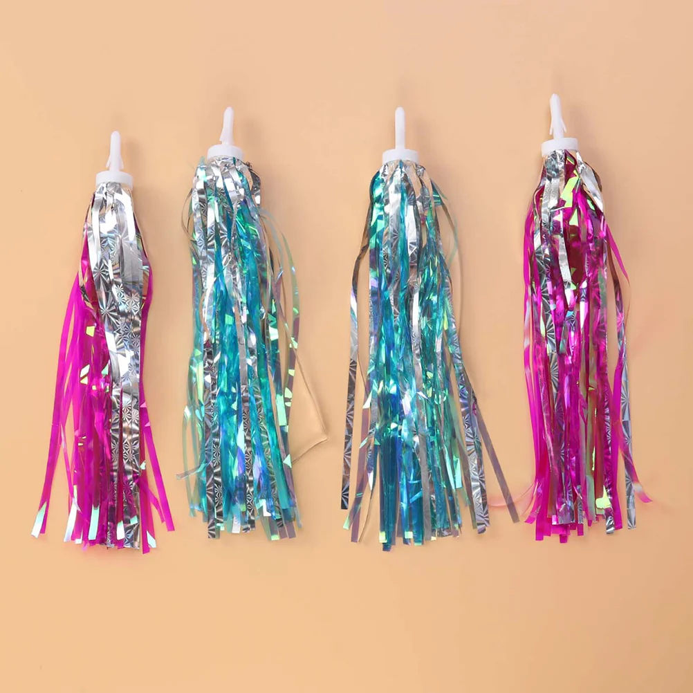 

8 Pcs Universal Toddler Headband with Clips Attached Tank Ornaments Kids Tassel Ribbon