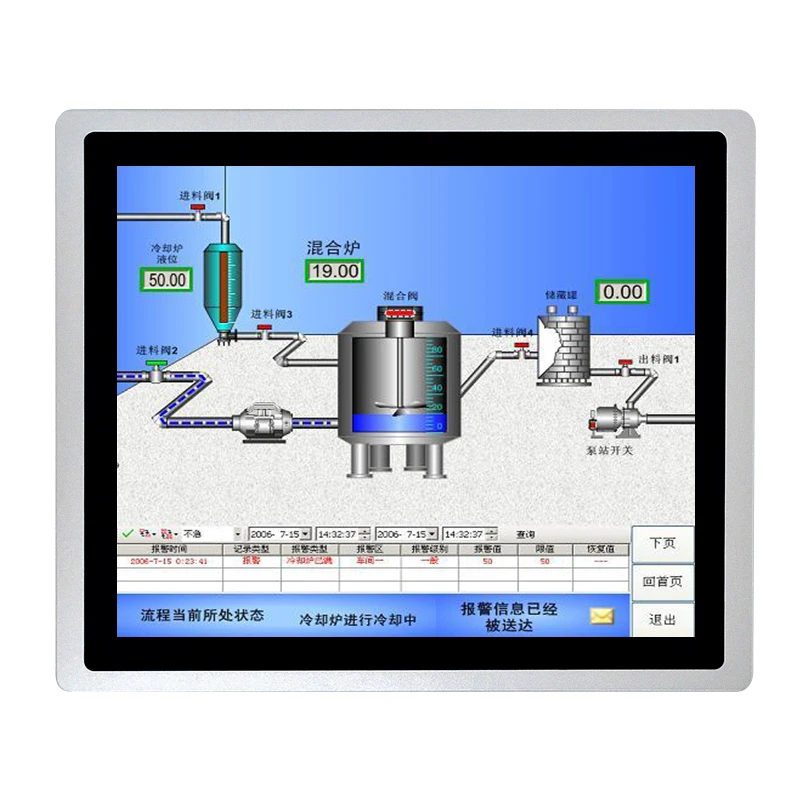 Moniteur tactile de contrôle industriel tout-en-un, ordinateur intégré, entièrement clos, multitude, moins, 12 ", 15", 15.6 ", 18.5", 19 ", 21.5"