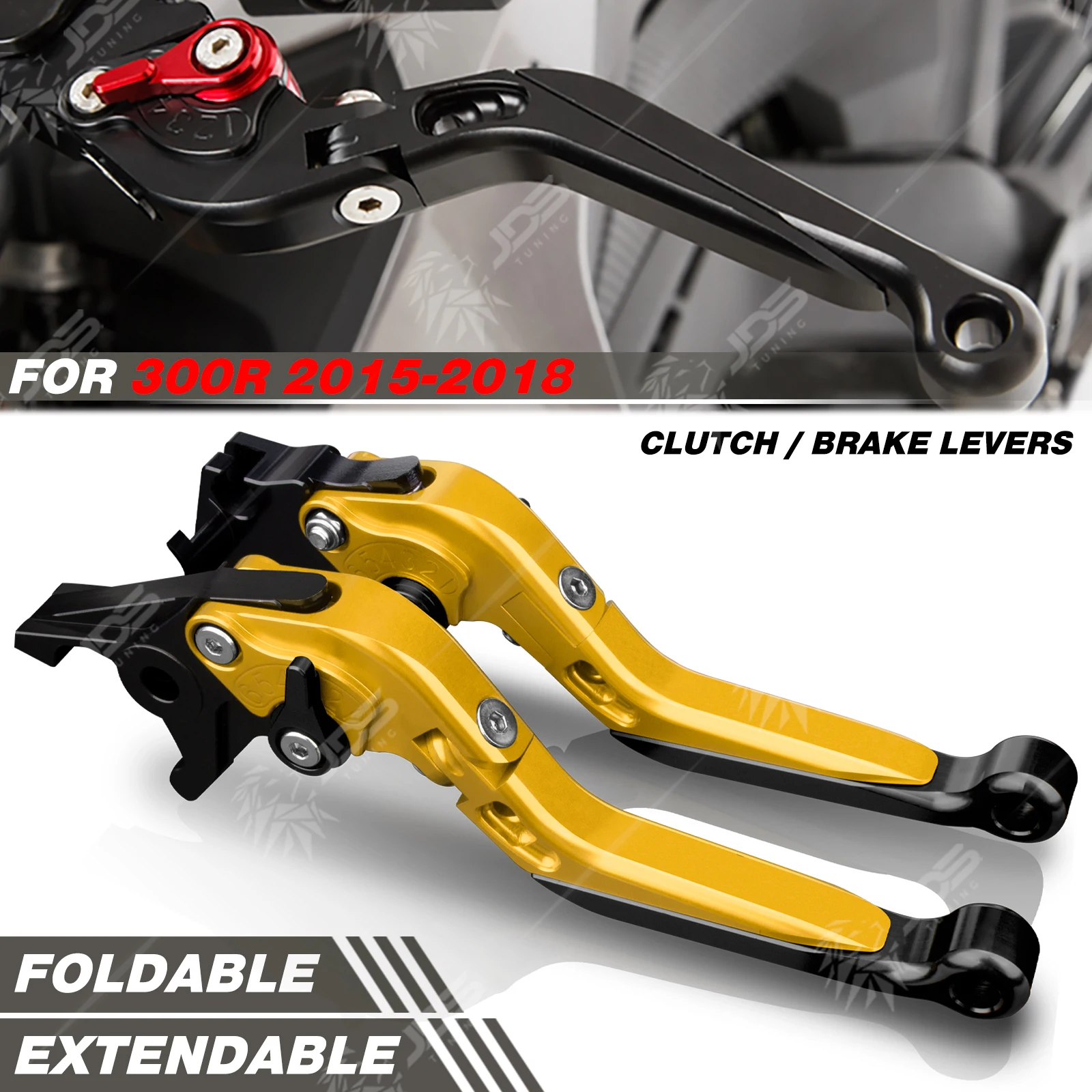 

JDSTUNING For VOGE 300R 2015-2018 Clutch Lever Brake Lever Set Foldable Adjustable Handle Levers Motorcycle Accessories Parts