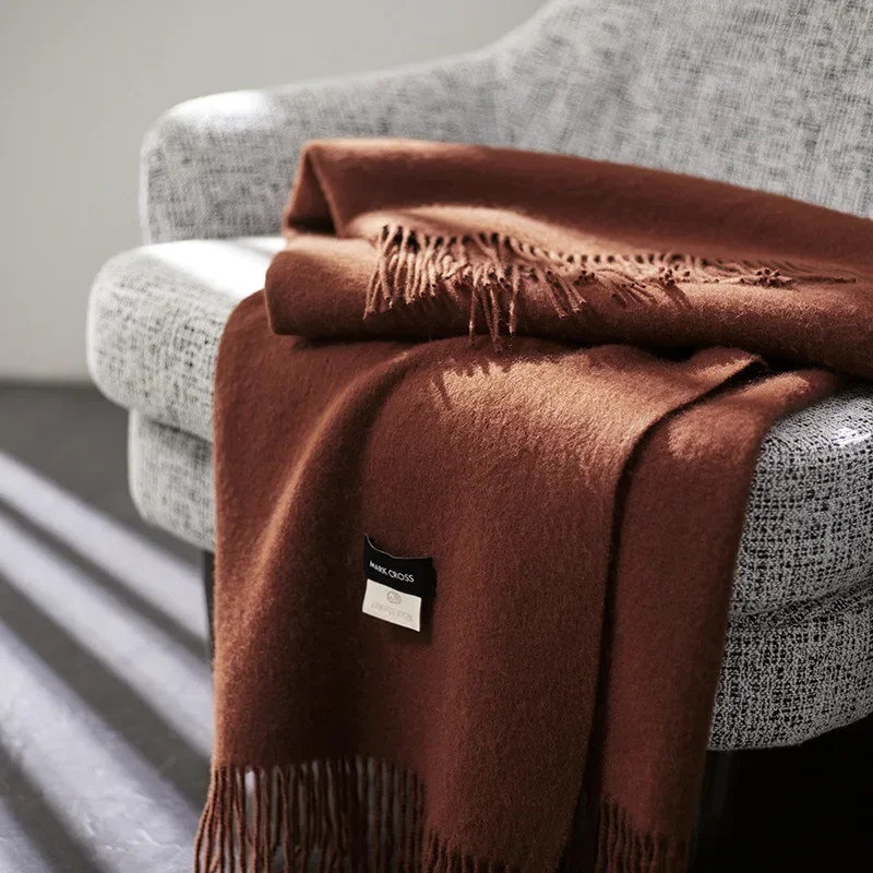 Customizable Simple Luxury Inner Mongolia 100% Wool Skin-friendly Soft Delicate Home Blanket