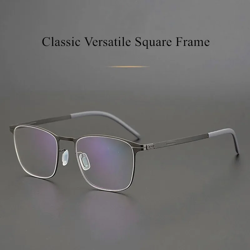 Non-Screw Glasses Frame Men German Brand Medical Aviation Stainless Steel Eyeglasses Women Square Spectacle Eyewear VEIT