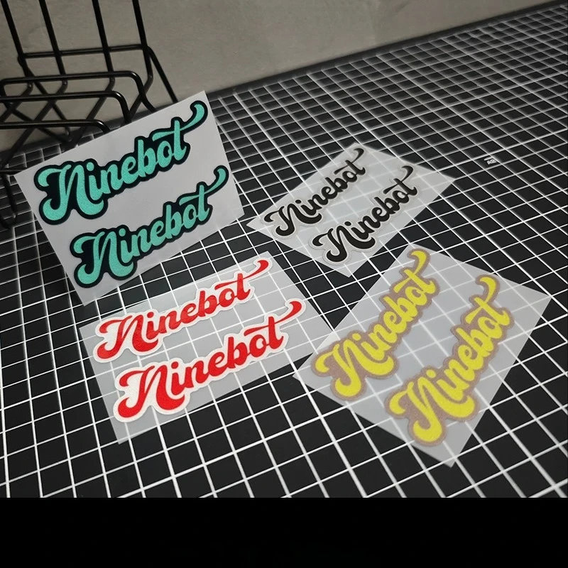 Colorful Handwritten Letter Electric Scooter Vinyl Sticker Multicolor Waterproof Decal for Bicycle Laptop