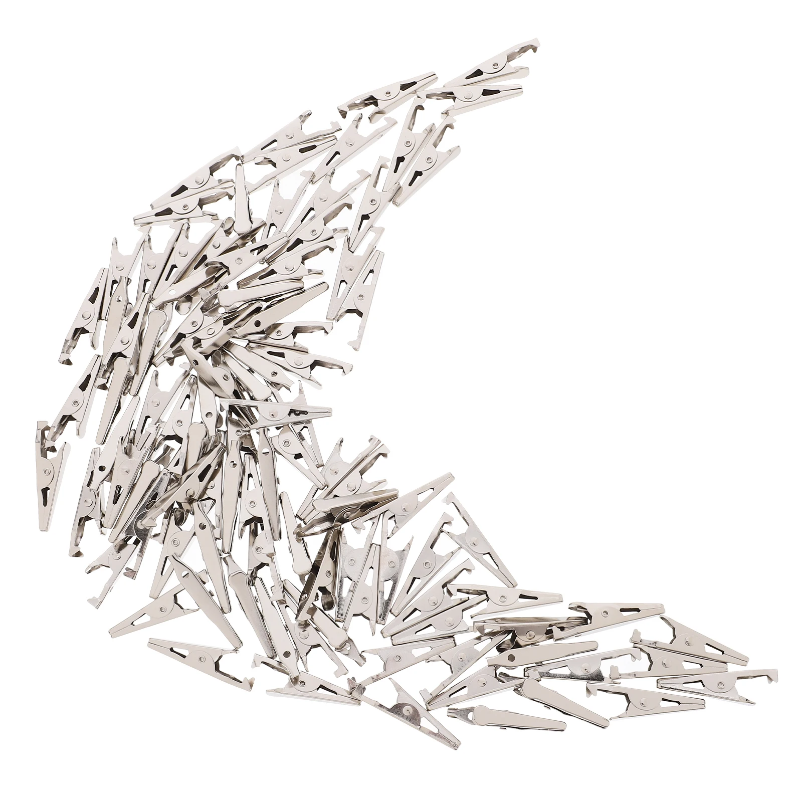 

100Pcs Small Metal Alligator Clips Electroplated Crocodile Clamps Electrical Test Clamps Mini Clips for Crafts DIY Projects
