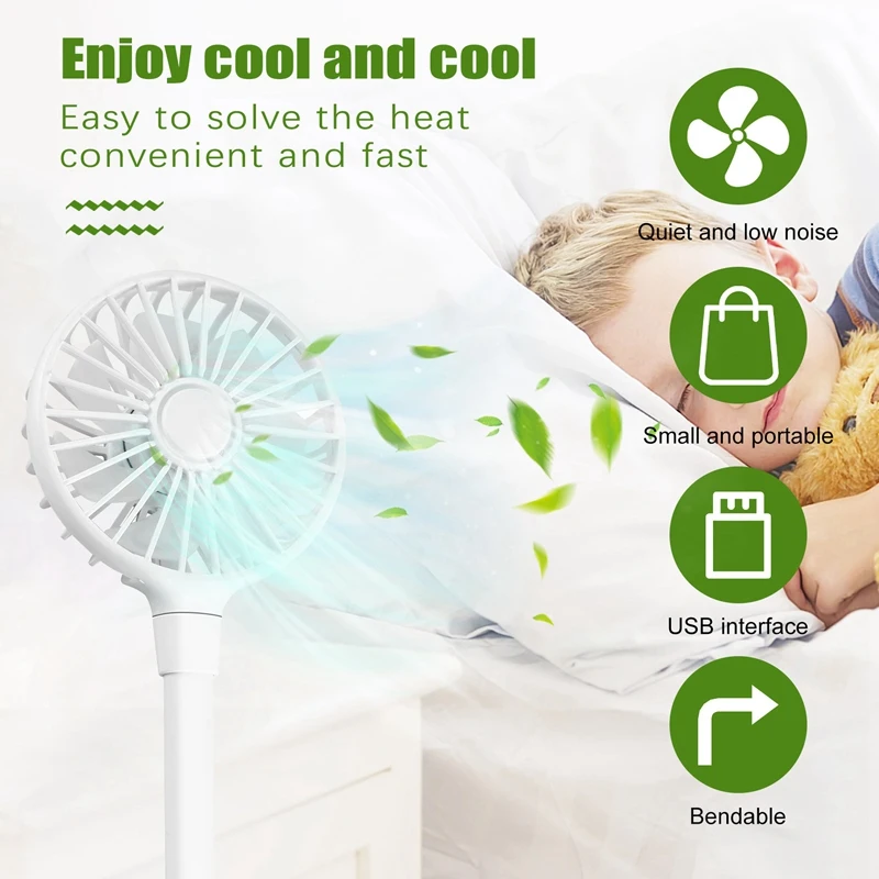 USB Fan Mini Fan With Swan Neck Flexible Cooling Fan Portable Fan For Laptop Mobile Pc Home Office