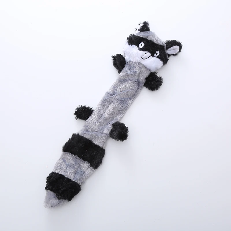 Pet dog toy Squirrel raccoon plush interactive bite resistant molar skin shell pet supplies