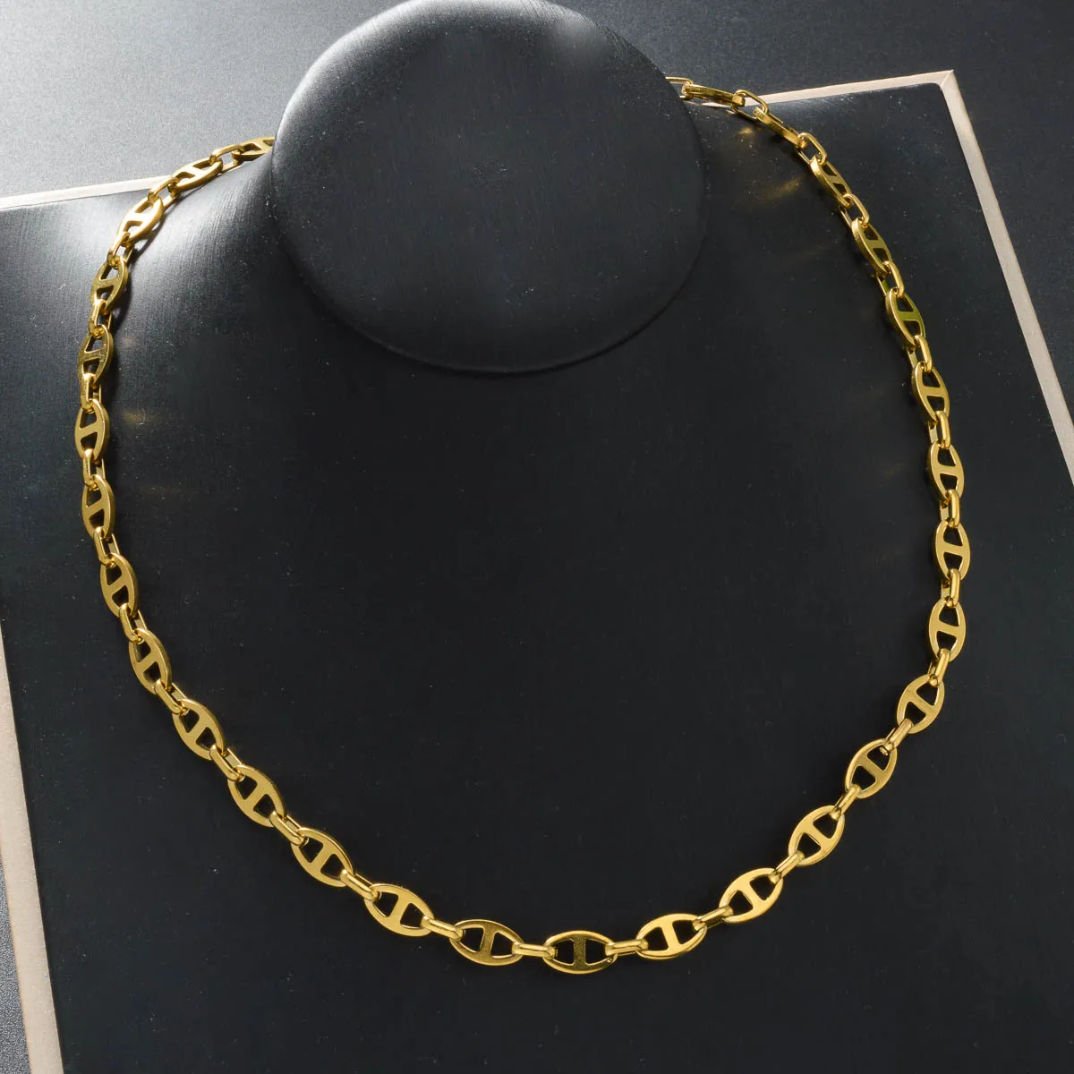 Retro Minimalist Necklace Stainless Steel Gold Plated Vintage Style Chain Elegant Collarbone Length Dainty Jewelry Gift