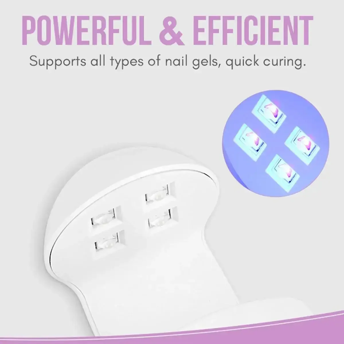 GEFENSIMini Q-shaped Nail Lamp 8w 2025 One Hand Uv Lamp-with Sensor For-nails Usb Portable Manicure Curing Nails Phototherapy Le