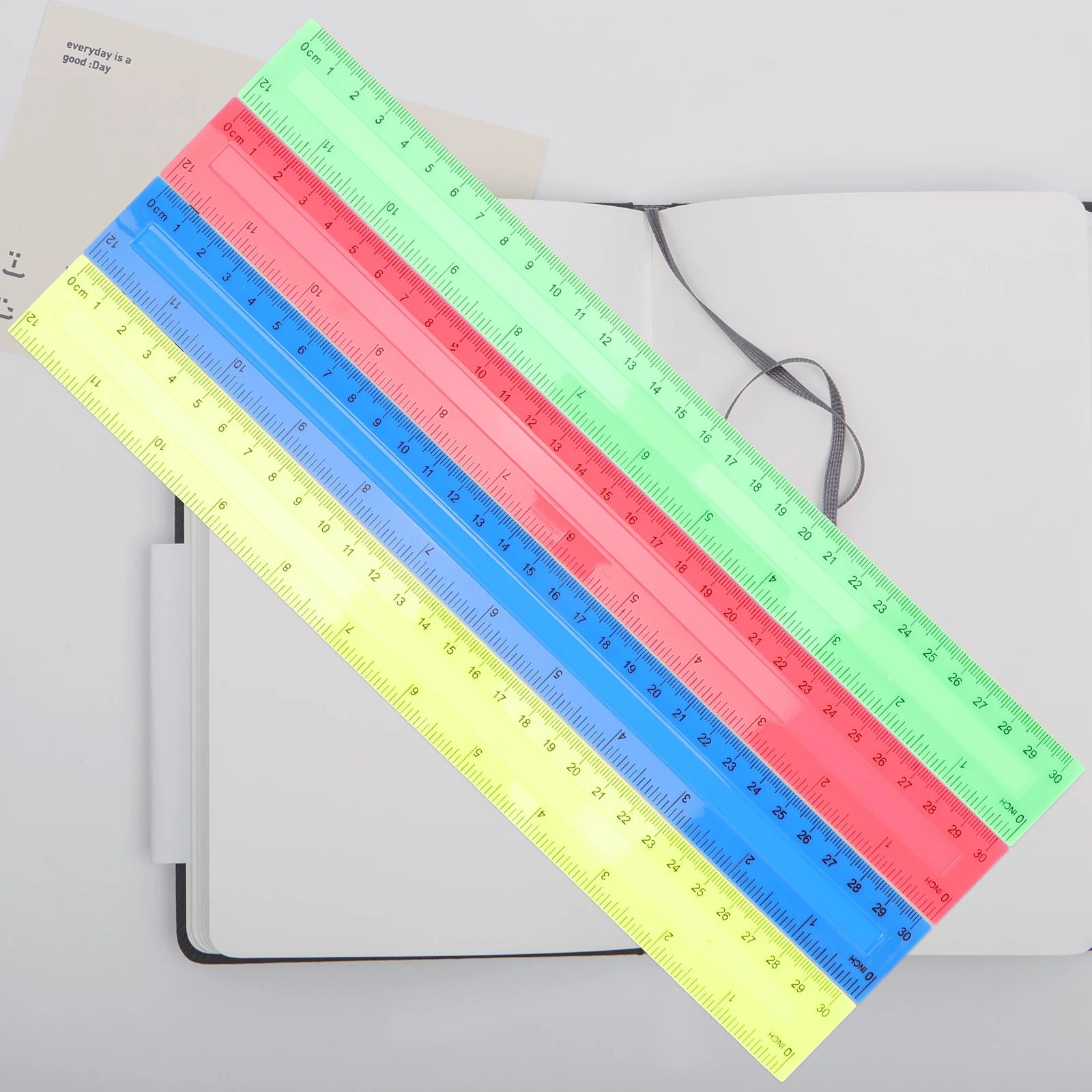 

8 Pcs Ruler Set Plastic Straight 12 Inches Drawing Technical School Office Supplies Students Artists