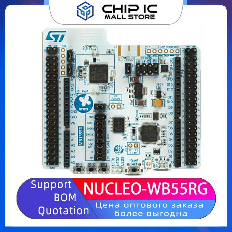 

NUCLEO-WB55RG STM32WB55RGVx Bluetooth Development Board Evaluation Board ST 100% New Original Stock