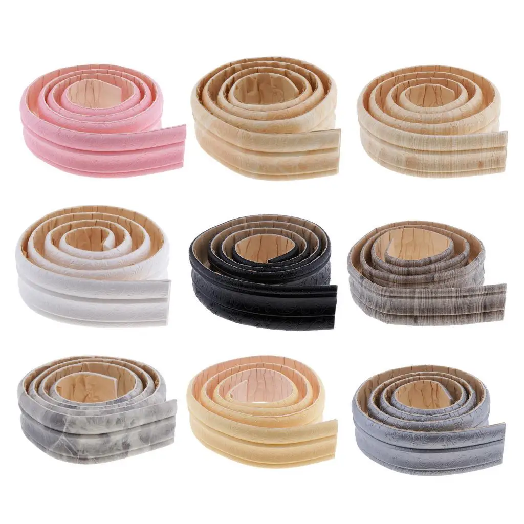 3D Self Adhesive Wall Strip PVC Waterproof Border Sticker Foam Block Wallpaper for Home Decoration