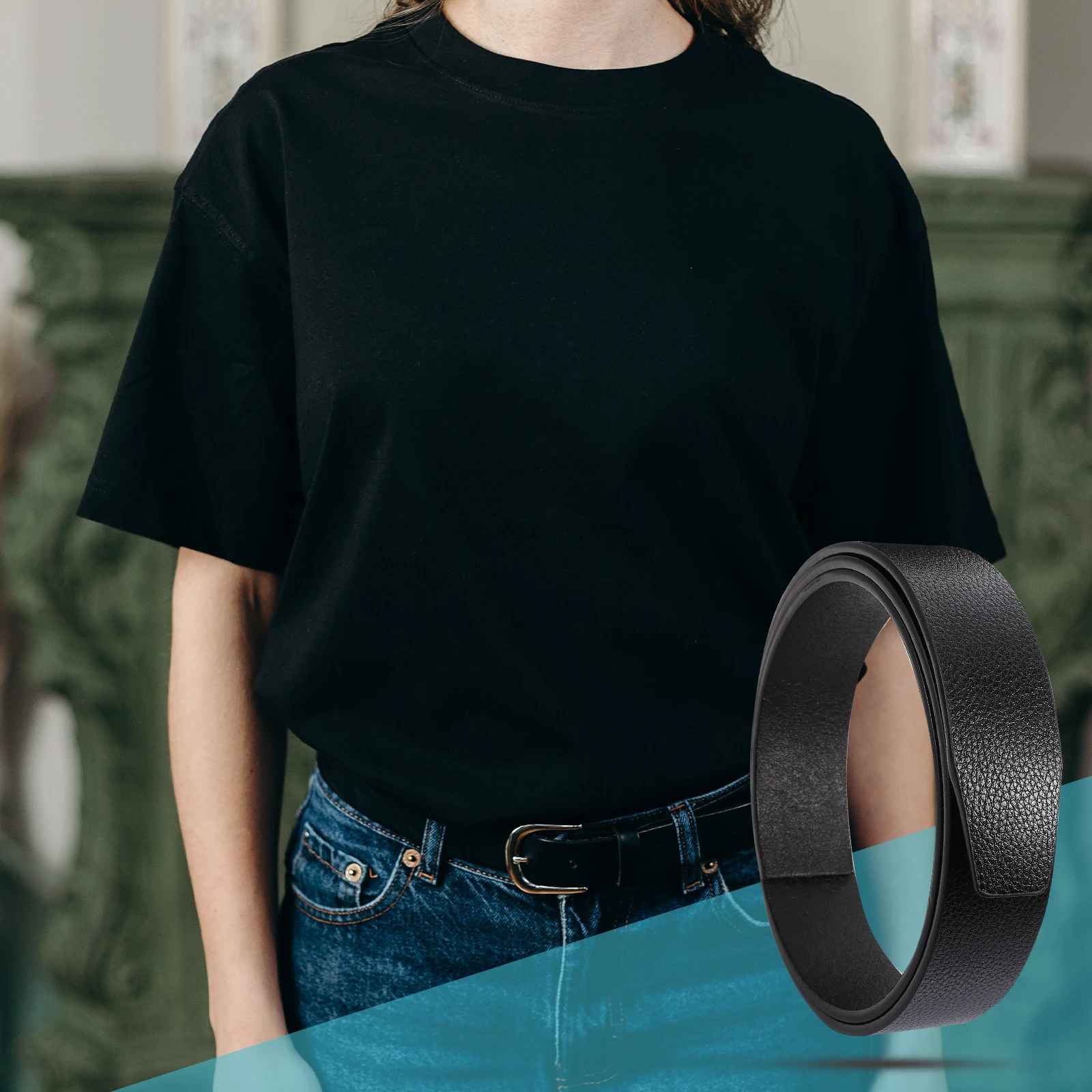 

Belt PU Stretch Strip Strap Waistband Craft Projects DIY Straps Pet Collars Making Semi Finished Belts Jeans