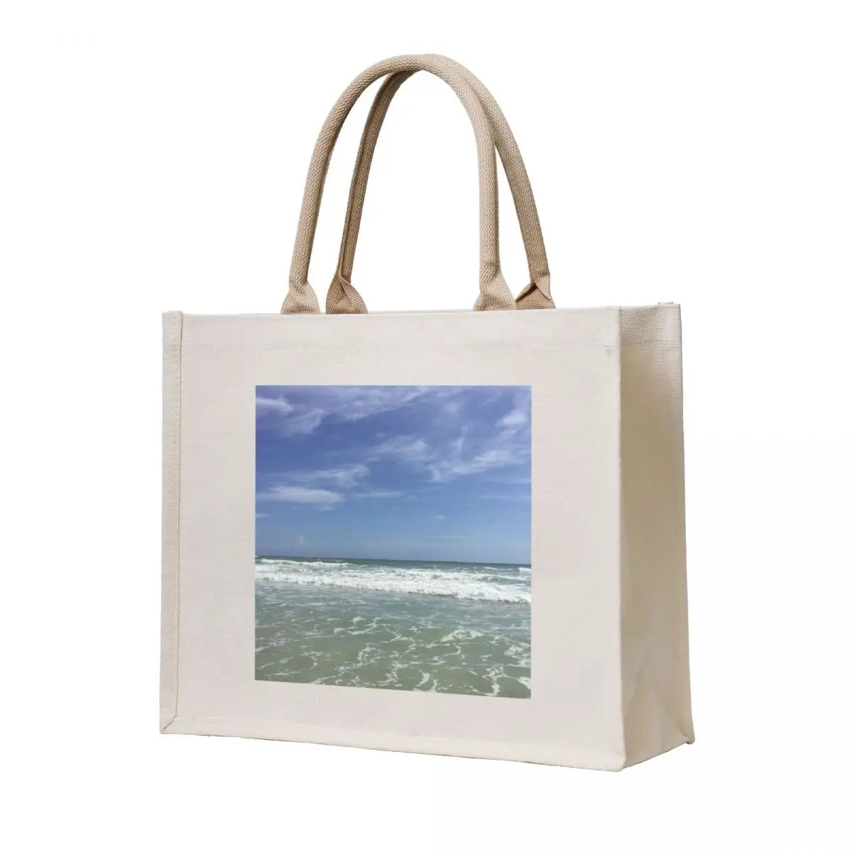 

Ocean View at New Smyrna Beach, Florida Tote Bag Women's bag canvas tote bag Portable shopping