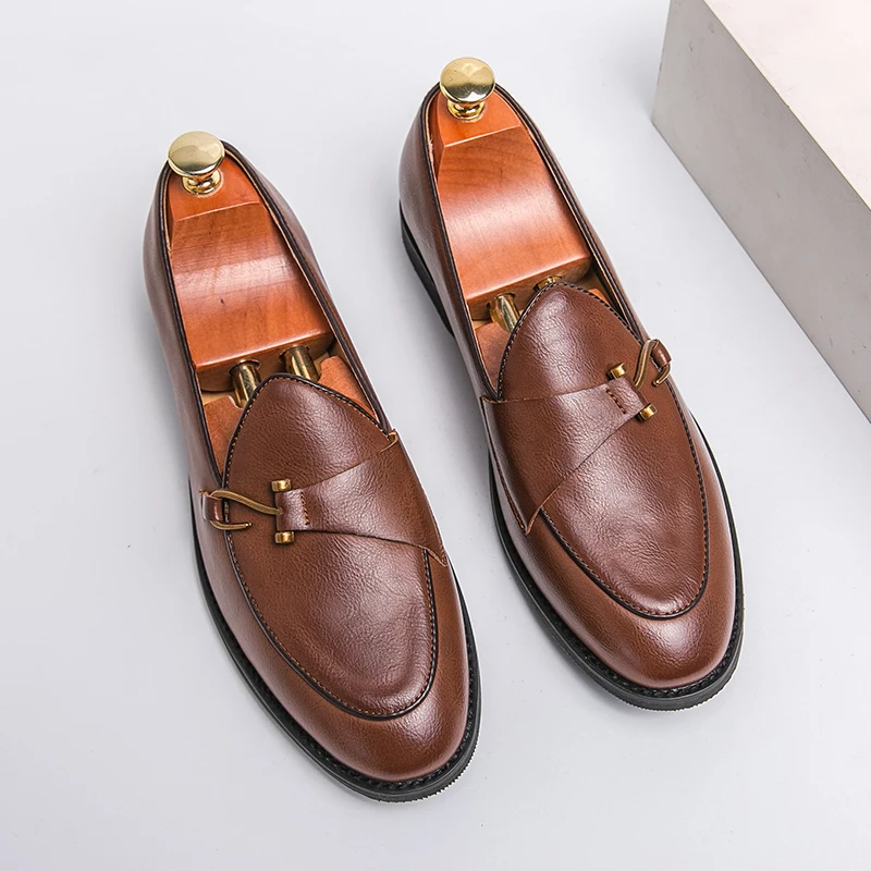 

Spring New Trend Men's Formal Leather Loafers British Party Men Shoes Handmade Male Driving Shoes Comfy Moccasins Casual Flats