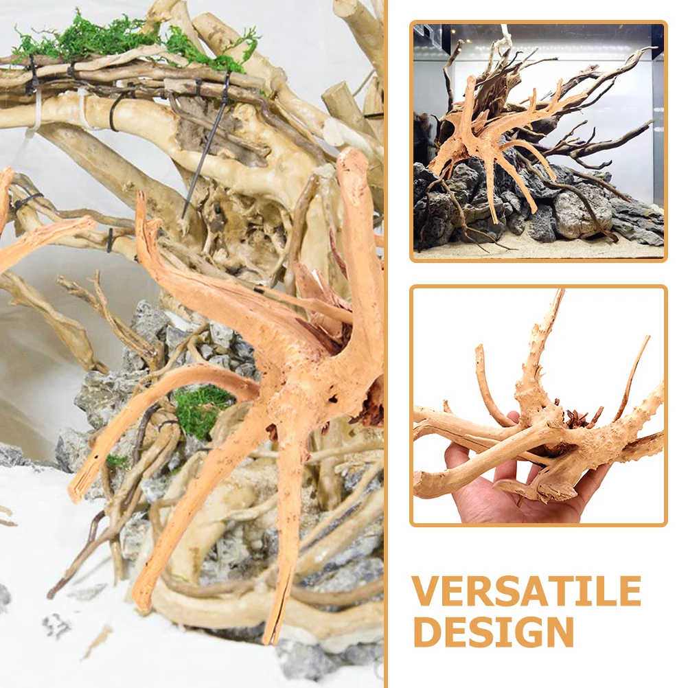 

2Pcs Aquarium Decor Natural Realistic Fish Tank Landscape Ornament Creative Fish Tank Decorations Dead-Wood Decor