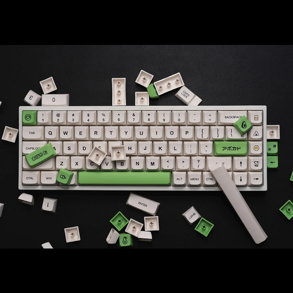 Avocado Keycaps XDA-profiel Japans PBT mechanisch toetsenbord 135-toetsenkap Melkgroen sublimatietoetsenbord