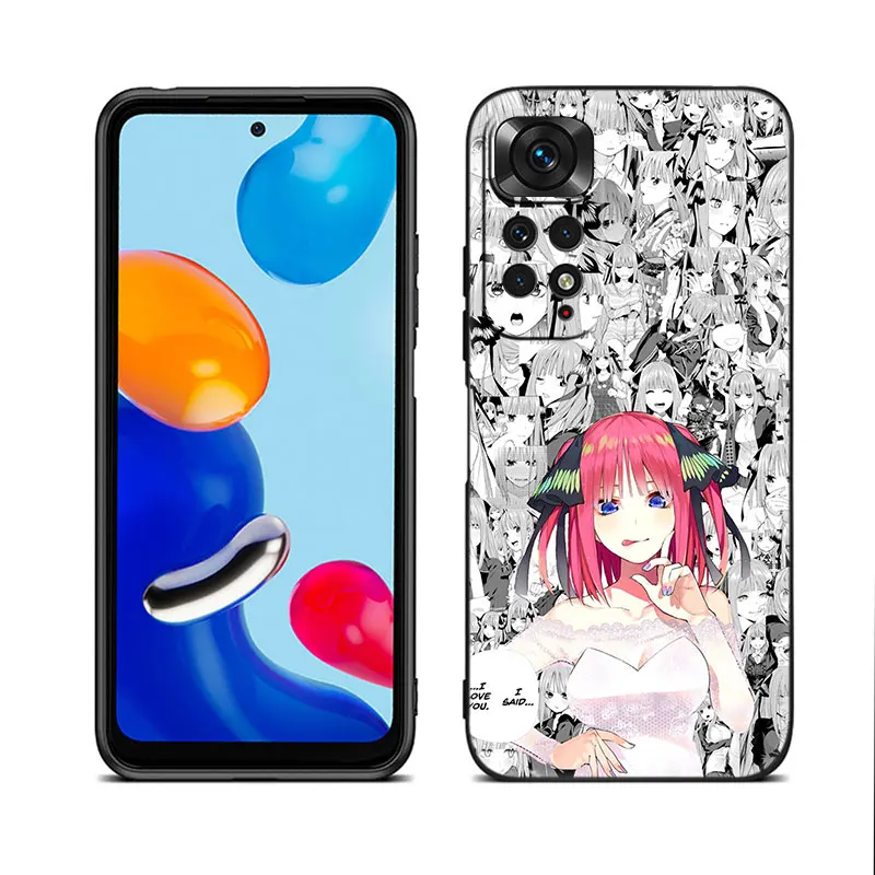 The Quintessential Quintuplets Black Phone Case For Xiaomi Redmi Note 12 + 11 11S 11T 11E 10 10T 5G 10S 9S 9 8T 7 6 Pro Cover