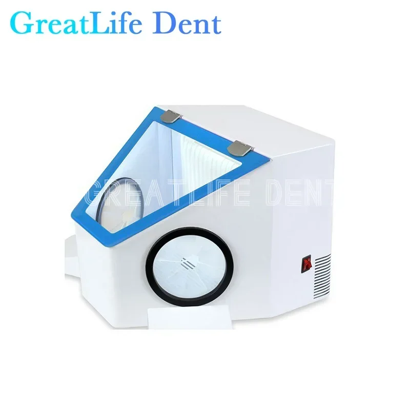 GreatLife Dent Dental Shadowless Console Dust-proof Big Space Box Alumina Sandblasting Carve Grinding Dust Suction Dentist Tools