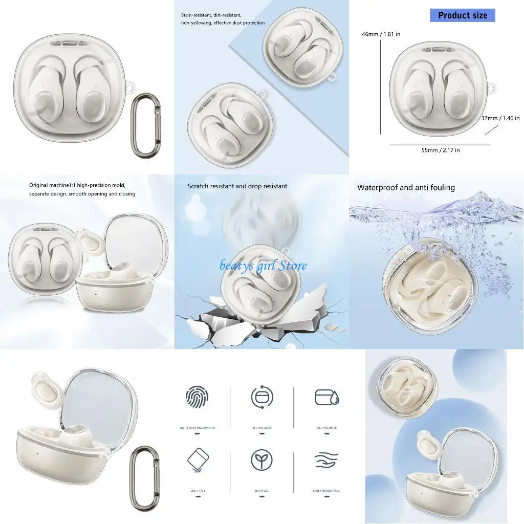 

C7AB Scratchproof Skin Washable Cover Housing Case Earphone Sleeve TPU Shell For M10