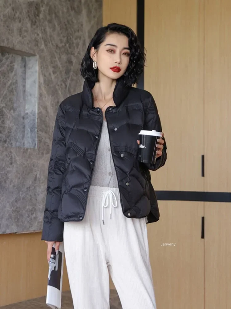 2023 New Women Fashion Short Korean Puffer Jackets Ultra Light Casual Baggy Warm Down Coat Female Windproof Parkas 4xl 5xl