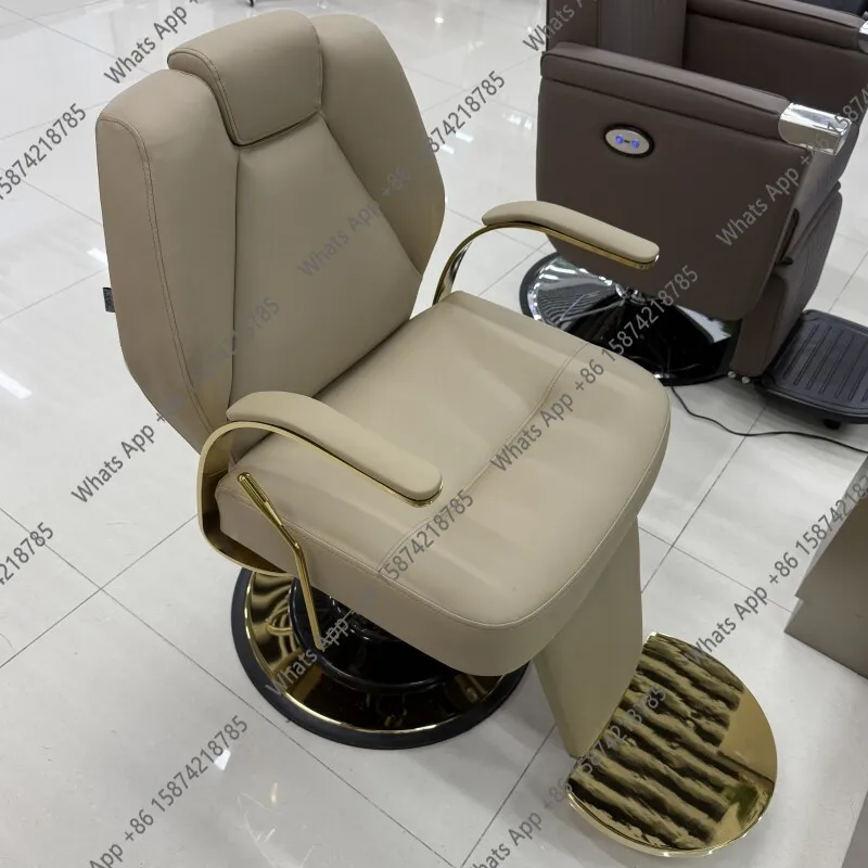 High-end barbershop chair can be folded down shaved retro hair cutting chair hair salon special lifting hairdressing chair