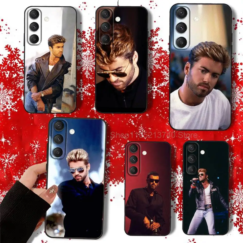 g-George m-MichaelS Singer Phone Case For Samsung S22,S24,S20,S25,S23,S30,S21,Ultra,Plus,Fe,Lite 4G,5G Black Soft Cover