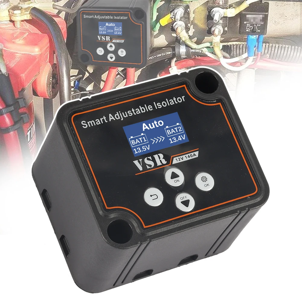 1PC Car Dual Battery Smart Isolator 12V 140A Voltage Sensitive Split Charge Relay VSR Car Accessories Relay VSR ​For Camper Part