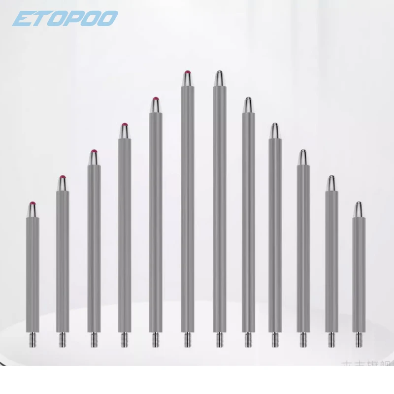 Extension d'indicateur de cadran de qualité industrielle, adrenM 2,5mm, D5xL10, 15, 20, 25, 30, 80, 90, 100, pointe à bille 0-10mm, jauge à cadran longue, la plus récente