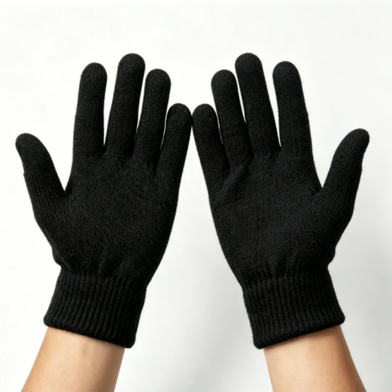 Wool Glove Lined - Guantes de lana tejidos para hombre