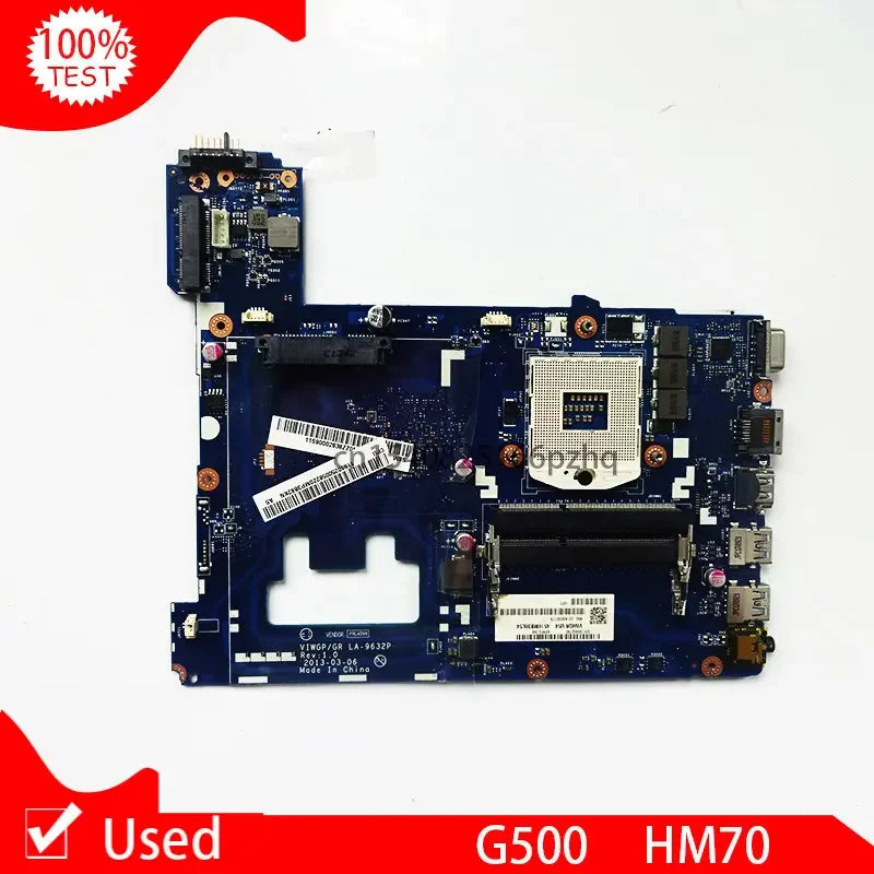 

Used VIWGP/GR LA-9632P Mainrboard For Lenovo G500 Laptop Motherboard With HM70 (SJTNV) Chipset