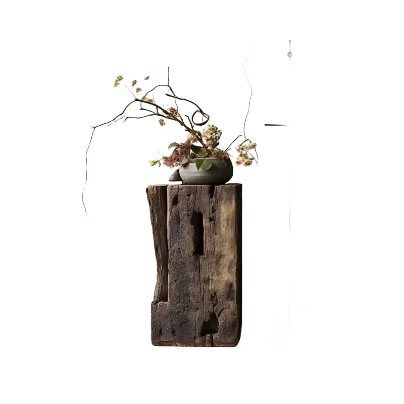 

Wooden pier flower stand, natural, quaint, solid wood, living room, floor-to-ceiling, flower table, balcony