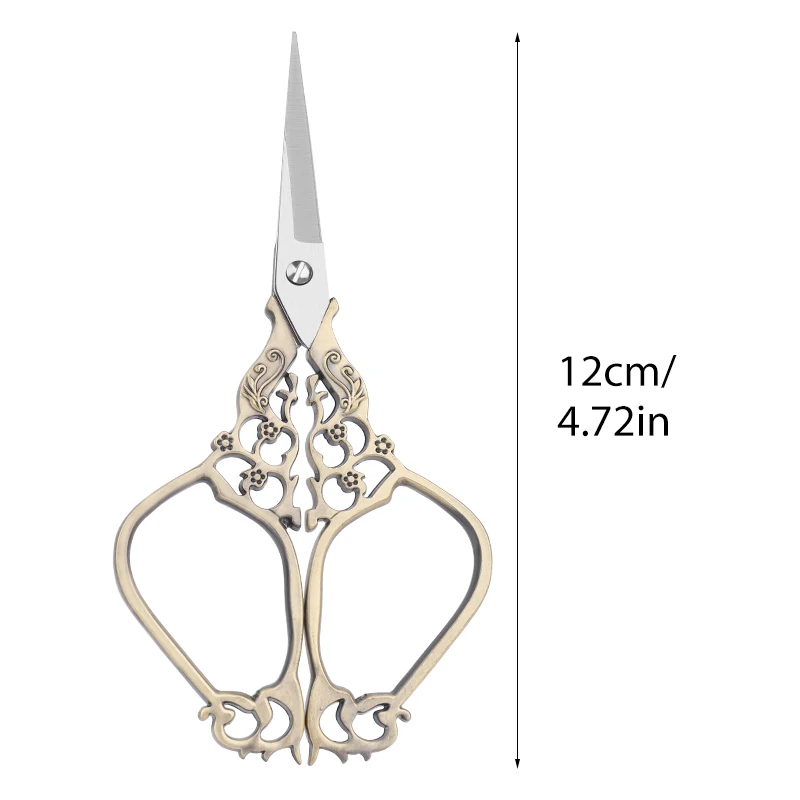 IMZAY 1Pc Retro Durable Tailor Sewing Scissors Embroidery Cross Stitch Scissors Household Stainless Steel Sewing Scissors