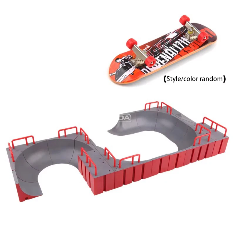 6 In 1 Dito Skateboard Bacino Forma FAI DA TE Skate Park Rampa Parti Per Tech Deck Venue Combinazione Set Per Bambini Coperta Casa Giocattoli