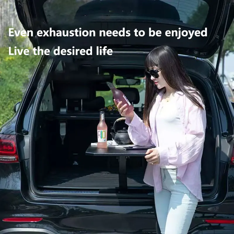 2024 Car Mounted Small Table Board Foldable Dining Table On Sedan Dining Stand Multifunctional Car Trunk Dining Tray ﻿